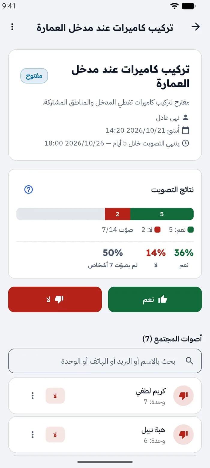 التصويت